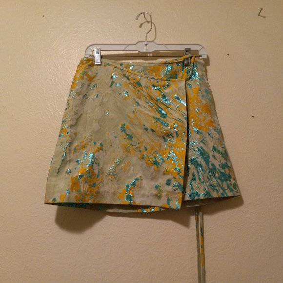 Douglas Hannant Paintbrush Stroke/Splatter Wrap Skirt Abstract Wearable Art - Picture 3 of 15